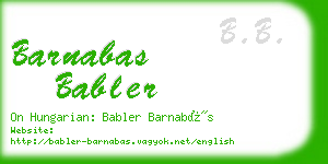 barnabas babler business card